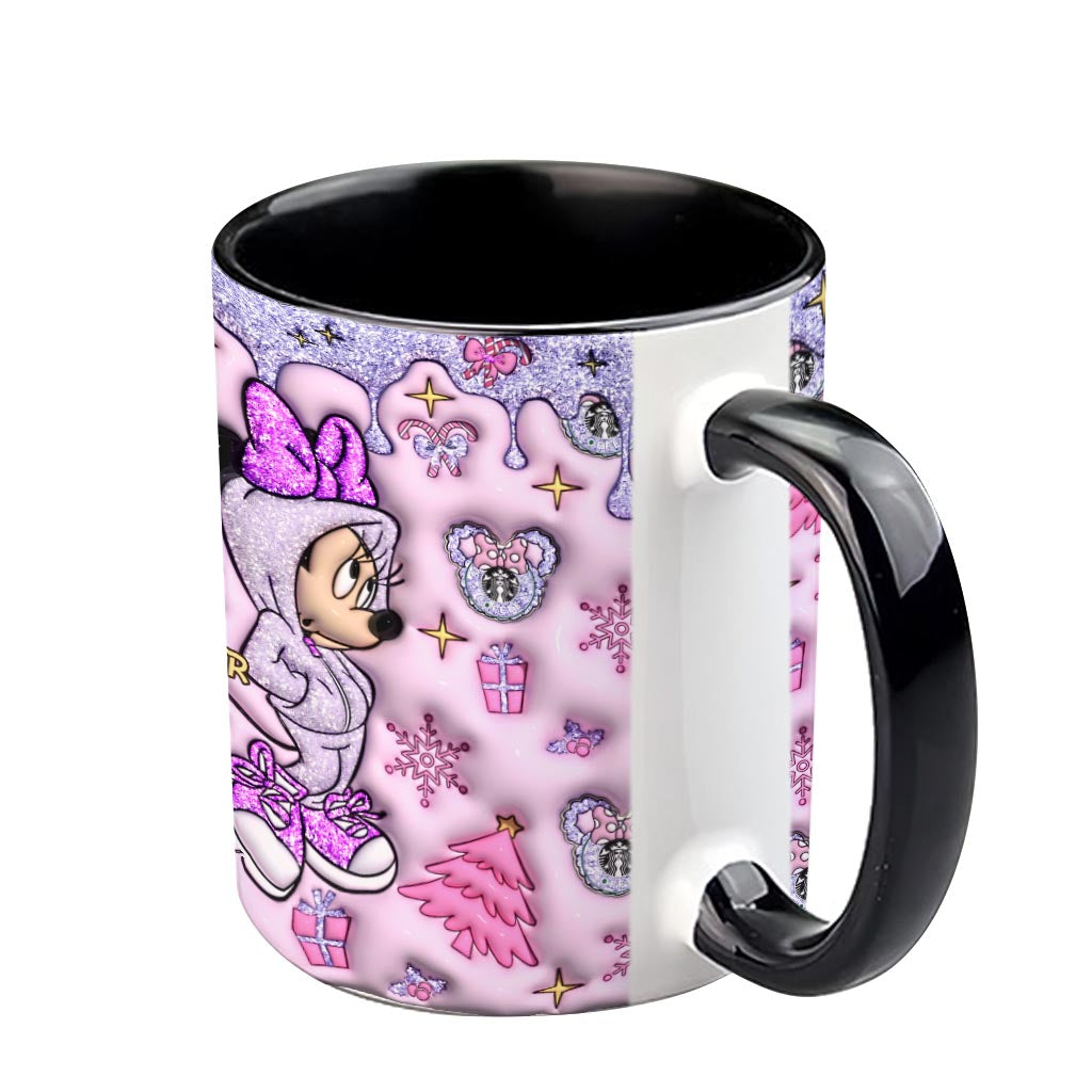 Personalized Christmas Accent Mug with Glittery Design for Mom Accent Mug GradoCreations