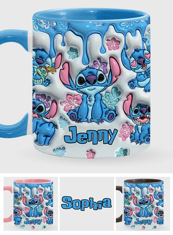 Personalized Ohana Accent Mug with Custom Name Gift for Family Accent Mug GradoCreations