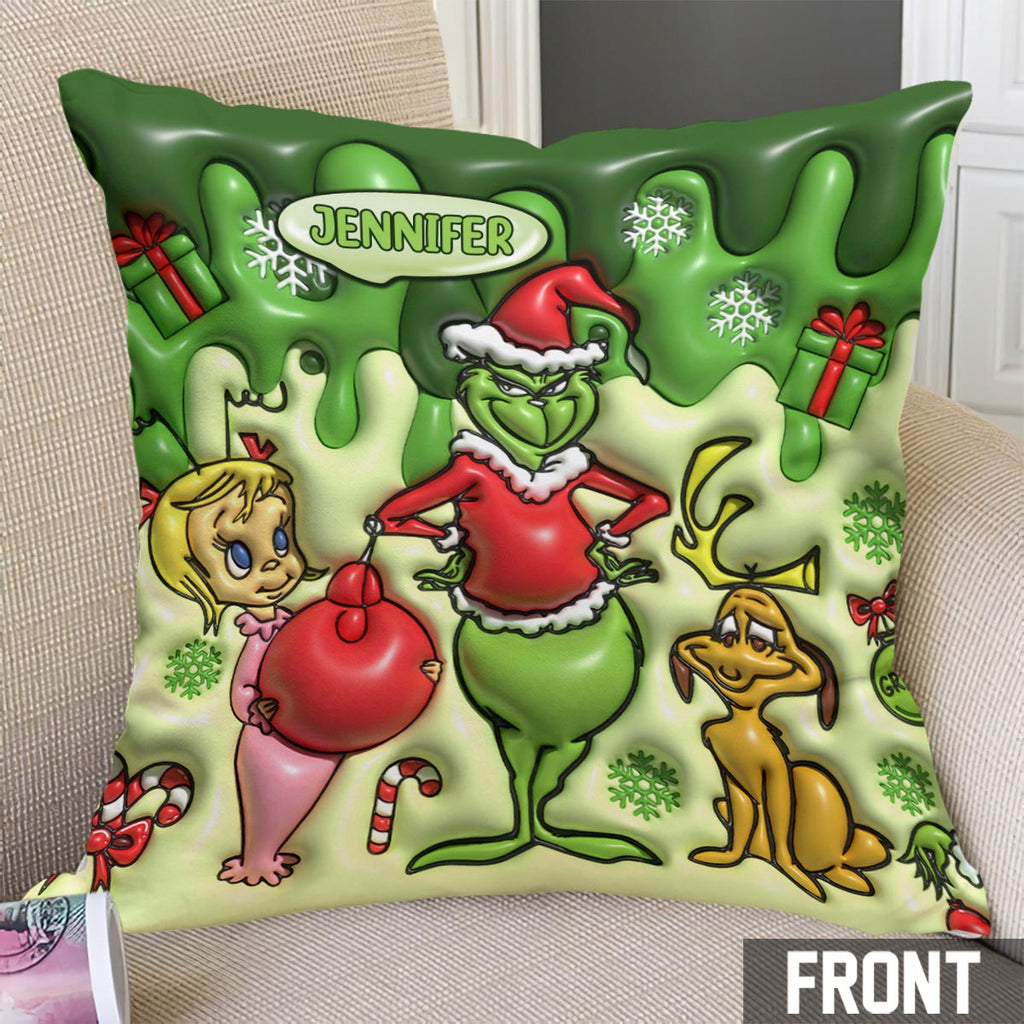 Personalized Merry Christmas Throw Pillow Custom Gift for Kids Throw Pillow GradoCreations