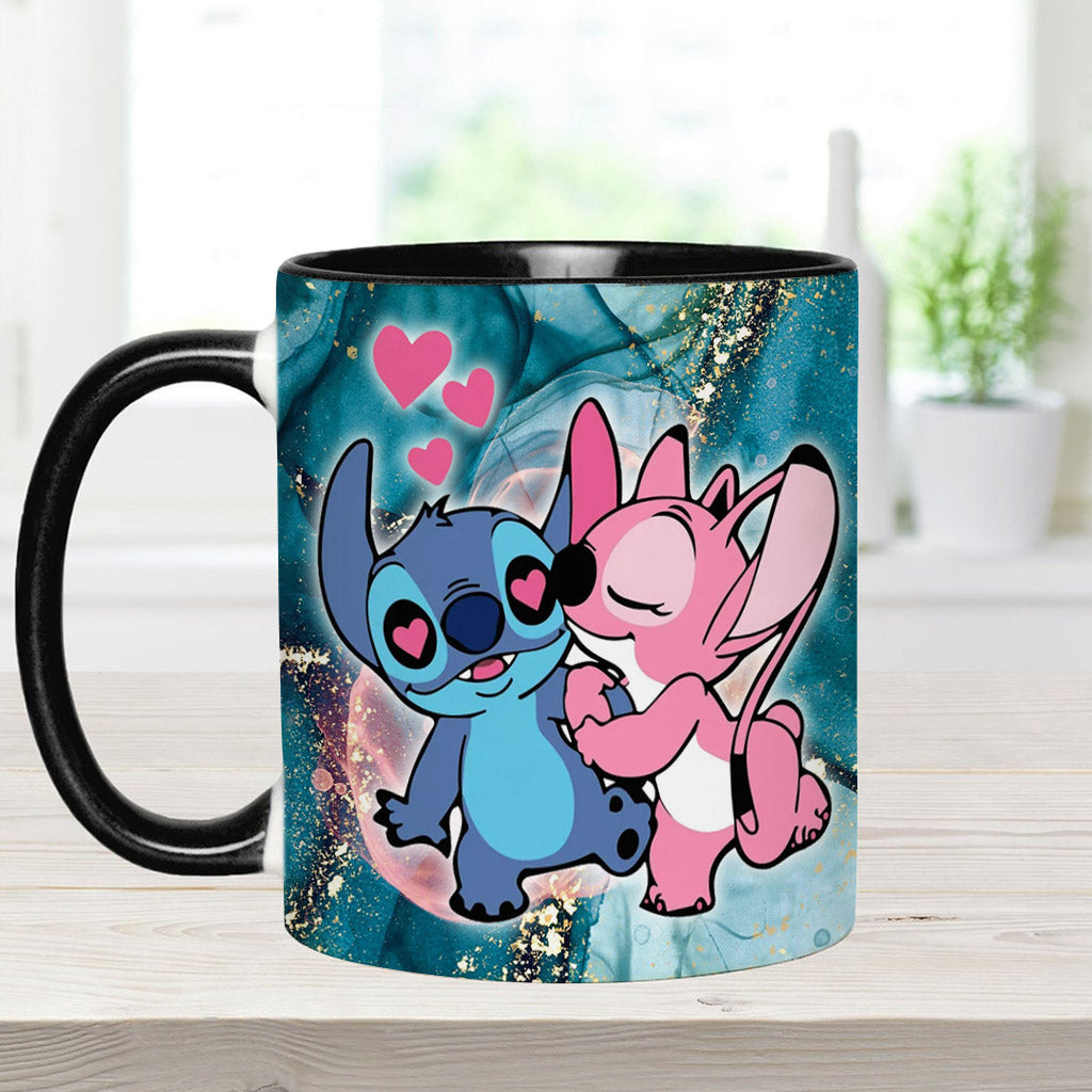 Personalized Ohana Accent Mug Custom Name Gift for Couples Accent Mug GradoCreations