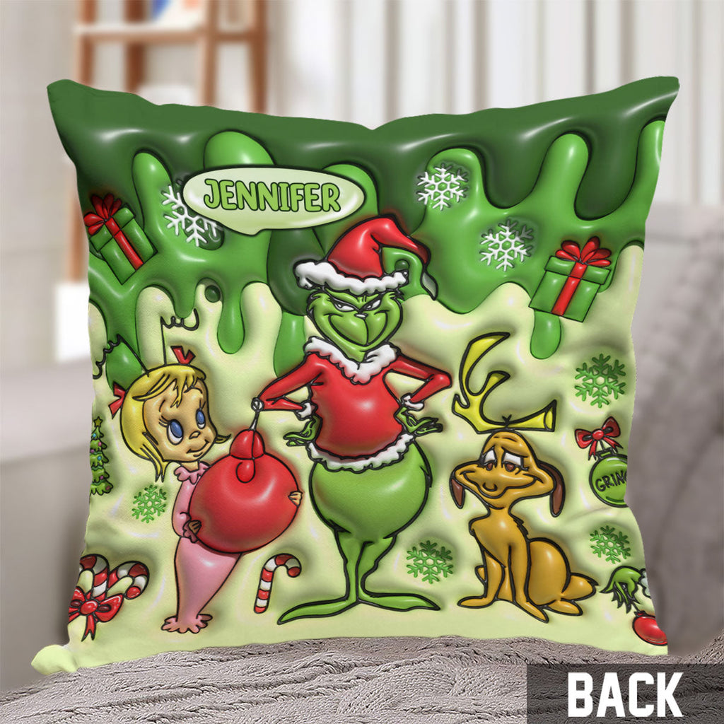 Personalized Merry Christmas Throw Pillow Custom Gift for Kids Throw Pillow GradoCreations