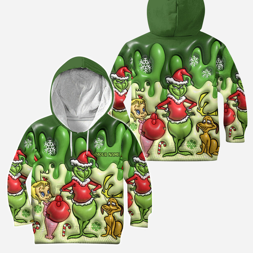 Personalized Grinch Hoodie & Leggings Set Custom Name Gift for Christmas Hoodie & Leggings GradoCreations