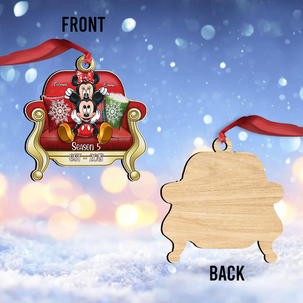 Personalized One-sided Mouse Ornament Custom Family Gift for Christmas One-sided Ornament GradoCreations