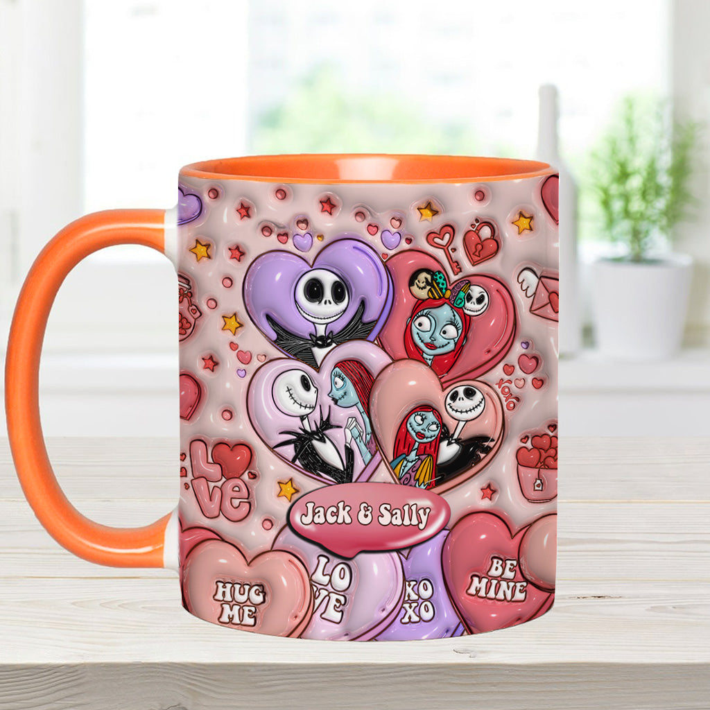 Personalized Nightmare Before Christmas Mug Custom Name Gift for Couples Accent Mug GradoCreations
