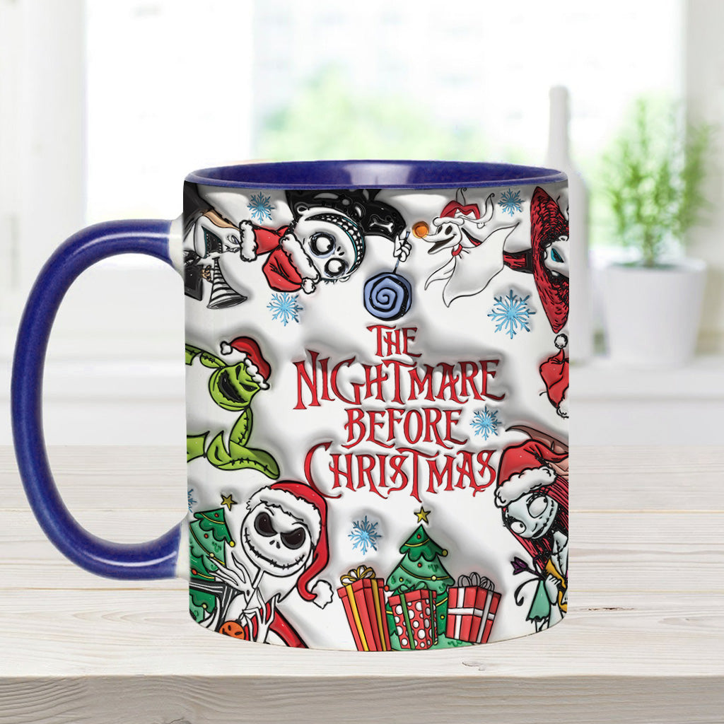 Personalized Nightmare Before Christmas Accent Mug Gift for Halloween & Christmas Accent Mug GradoCreations