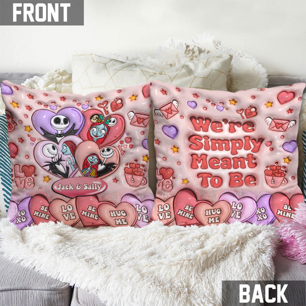 Personalized Nightmare Before Christmas Throw Pillow for Couples | Unique Gift Idea Throw Pillow GradoCreations