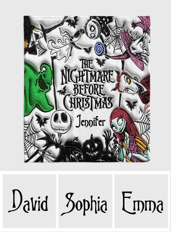 Personalized Nightmare Before Christmas Blanket Gift for Kids Blanket GradoCreations