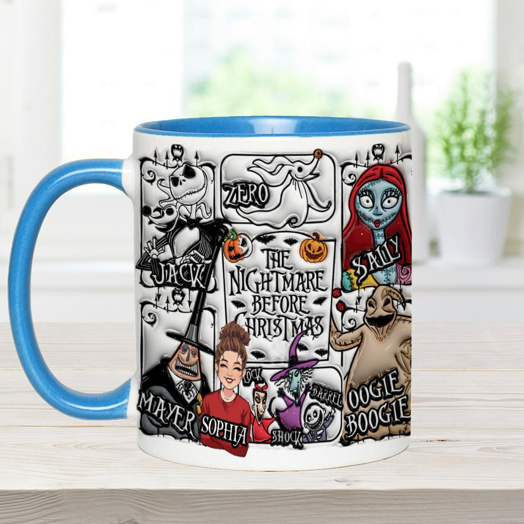 Personalized Nightmare Before Christmas Accent Mug Gift Idea Accent Mug GradoCreations