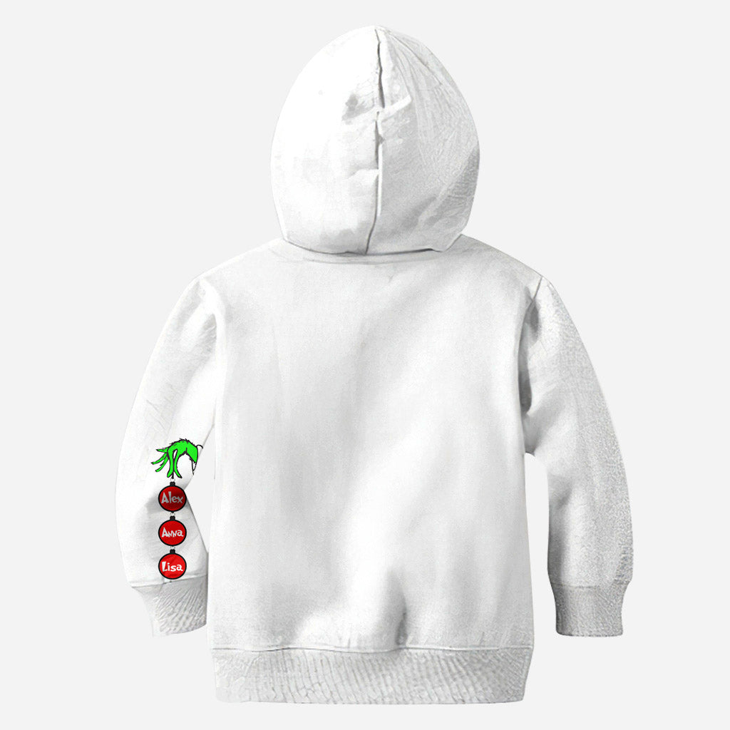 Personalized Christmas Hoodie for Mom with Grinch Design All Over Shirt GradoCreations