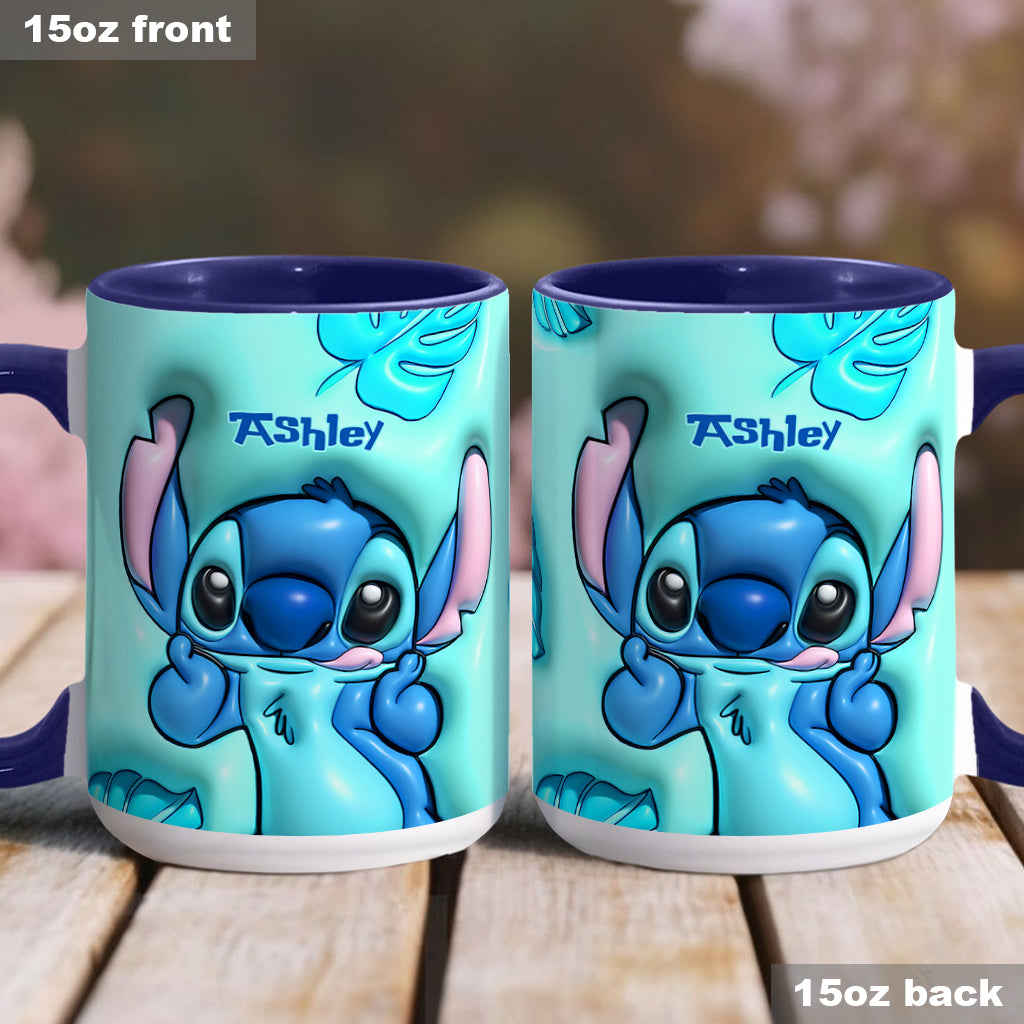 Personalized Ohana Accent Mug Custom Name Gift for Mom Accent Mug GradoCreations