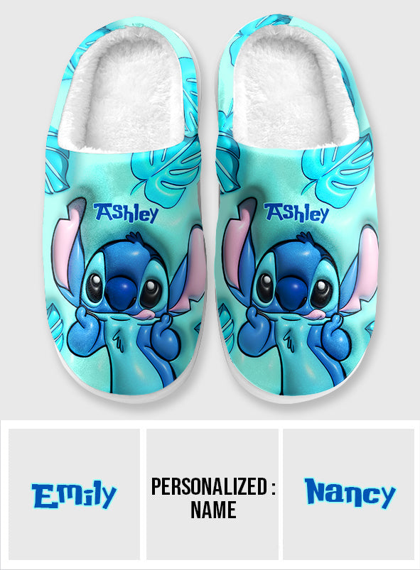 Personalized Ohana Slippers Custom Name Gift for Her Slippers GradoCreations