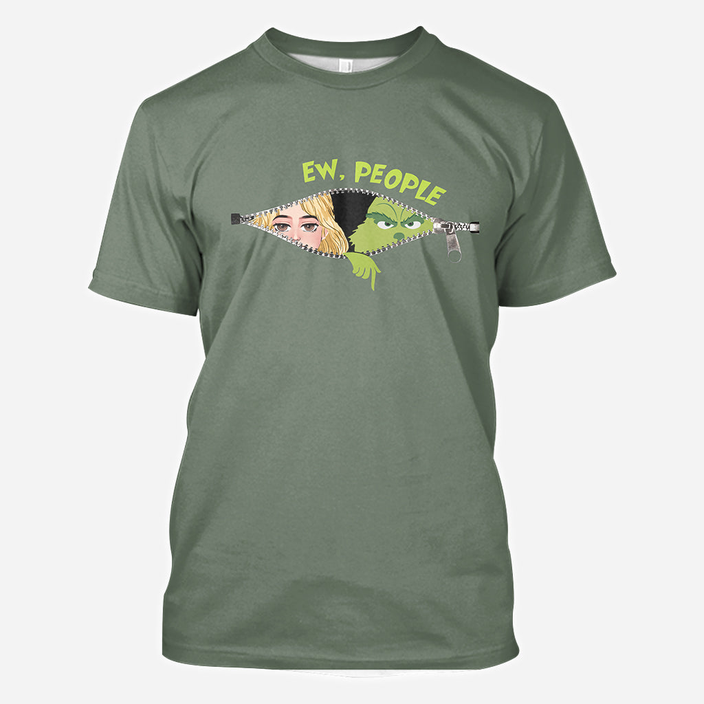 Personalized Green Mischief All-Over Christmas Shirt Gift All Over Shirt GradoCreations
