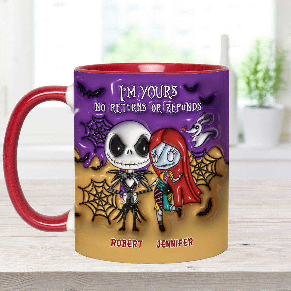 Personalized Nightmare Accent Mug Custom Name Gift for Couples Halloween Accent Mug GradoCreations