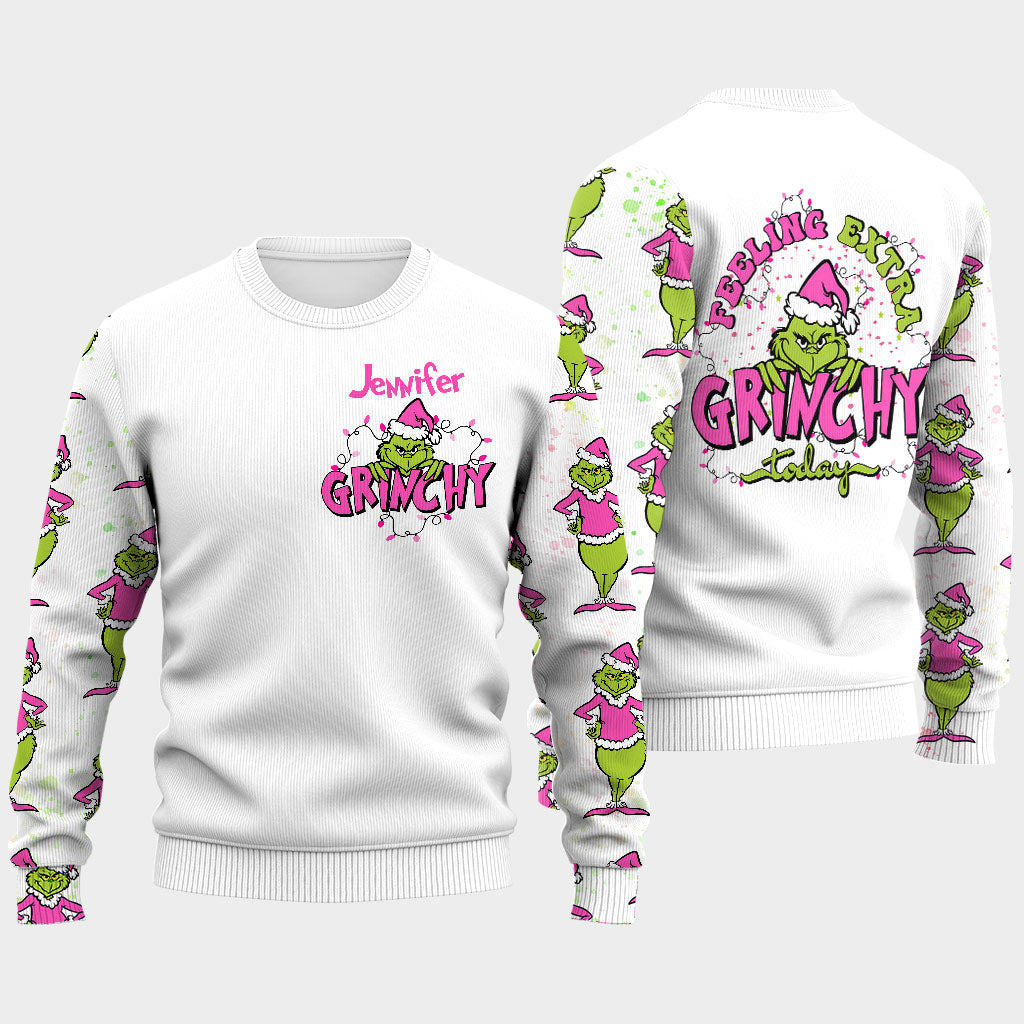 Personalized Grinchy Holiday Ugly Sweater Gift for Women Ugly Sweater GradoCreations