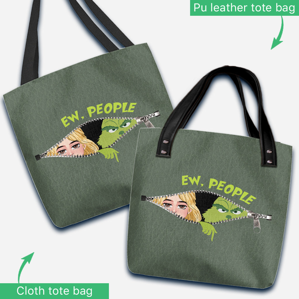 Personalized Ew People Tote Bag Custom Name Gift for Christmas Tote Bag GradoCreations