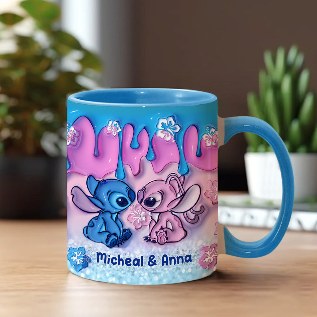 Personalized Ohana Accent Mug Unique Gift for Couples Accent Mug GradoCreations
