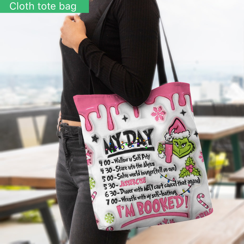 Personalized Grinch Tote Bag Custom Name Holiday Gift Tote Bag GradoCreations