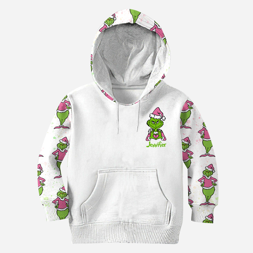 Personalized Grinch Era Christmas Hoodie and Leggings Set Hoodie & Leggings GradoCreations
