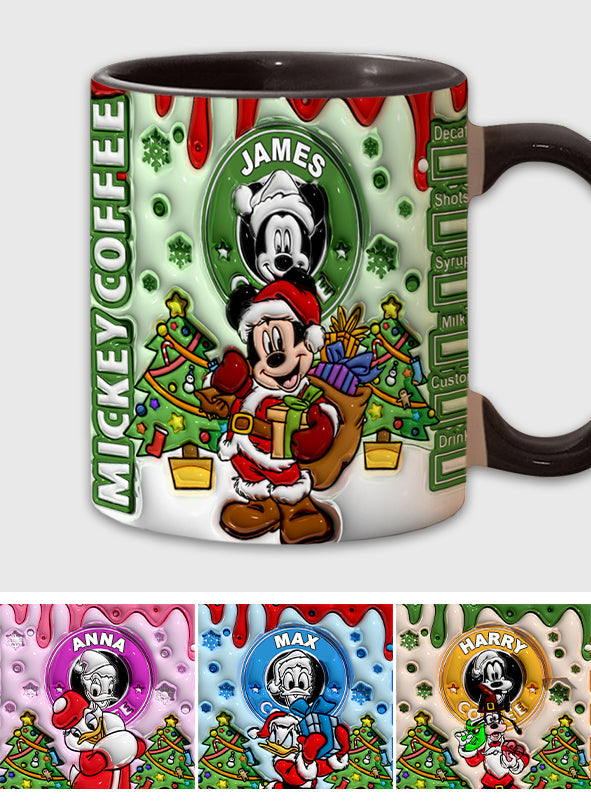 Personalized Christmas Mouse Accent Mug Custom Name Gift Accent Mug GradoCreations