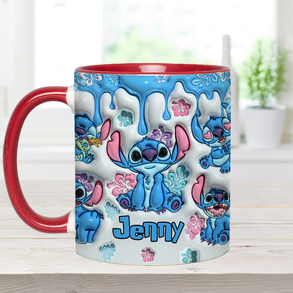 Personalized Ohana Accent Mug with Custom Name Gift for Family Accent Mug GradoCreations