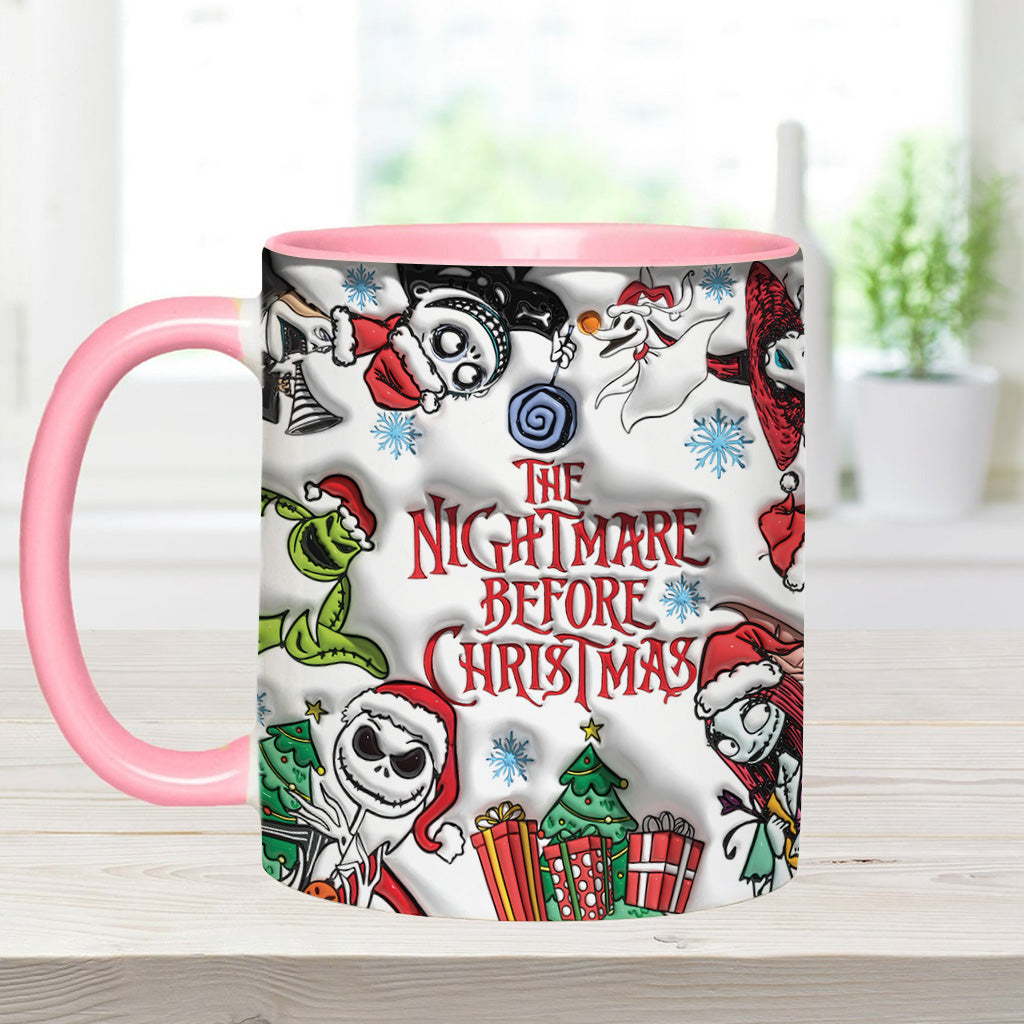 Personalized Nightmare Before Christmas Accent Mug Gift for Halloween & Christmas Accent Mug GradoCreations