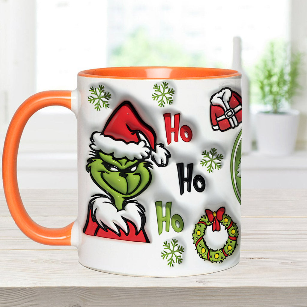Personalized Grinch Accent Mug Custom Name Holiday Gift Accent Mug GradoCreations