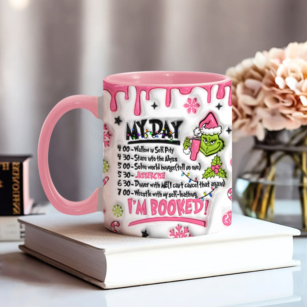 Personalized Christmas Accent Mug with Grinch Design for Hot Cocoa Accent Mug GradoCreations
