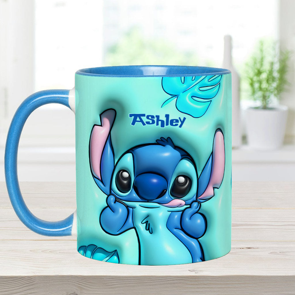 Personalized Ohana Accent Mug Custom Name Gift for Mom Accent Mug GradoCreations