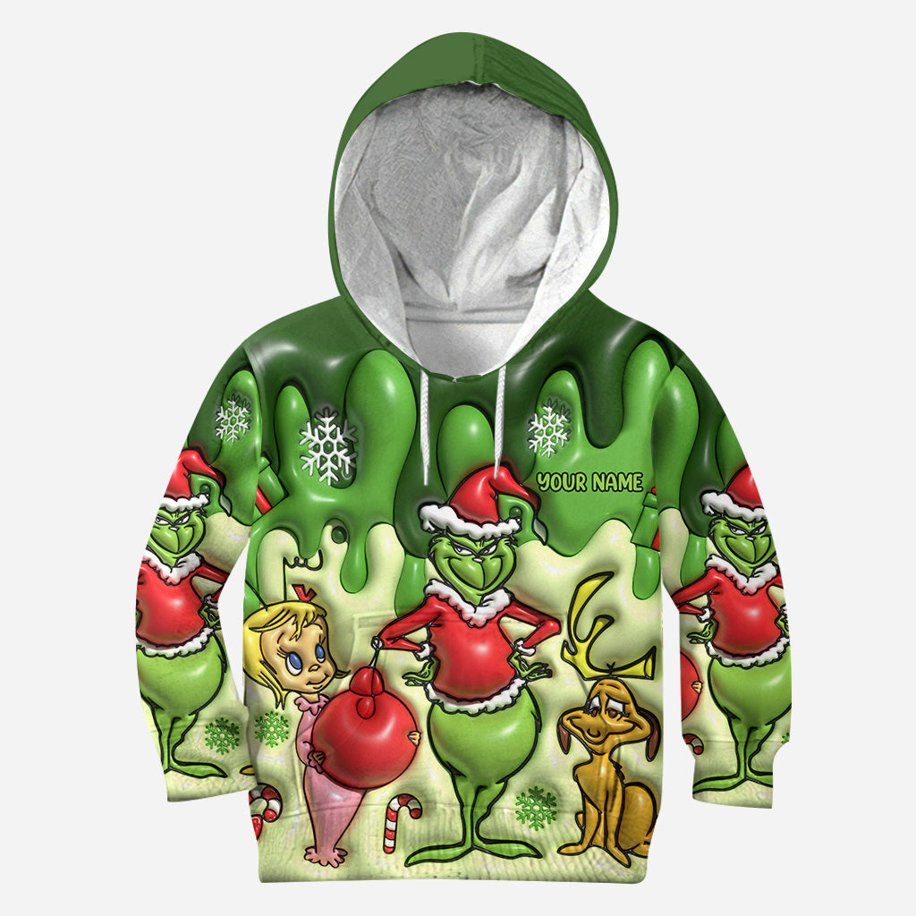 Personalized Grinch Hoodie & Leggings Set Custom Name Gift for Christmas Hoodie & Leggings GradoCreations