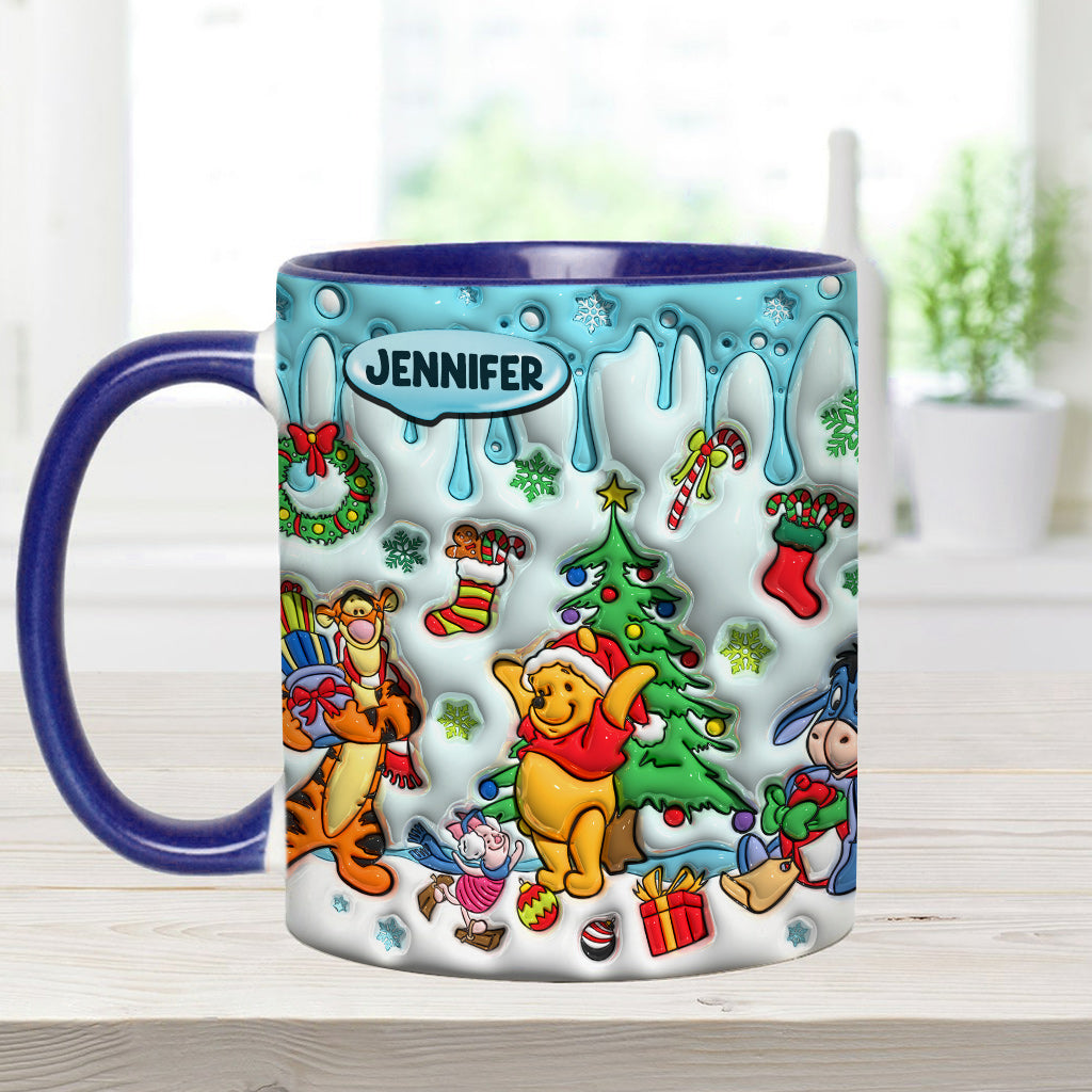 Personalized Christmas Accent Mug with Name for Mom or Dad Accent Mug GradoCreations