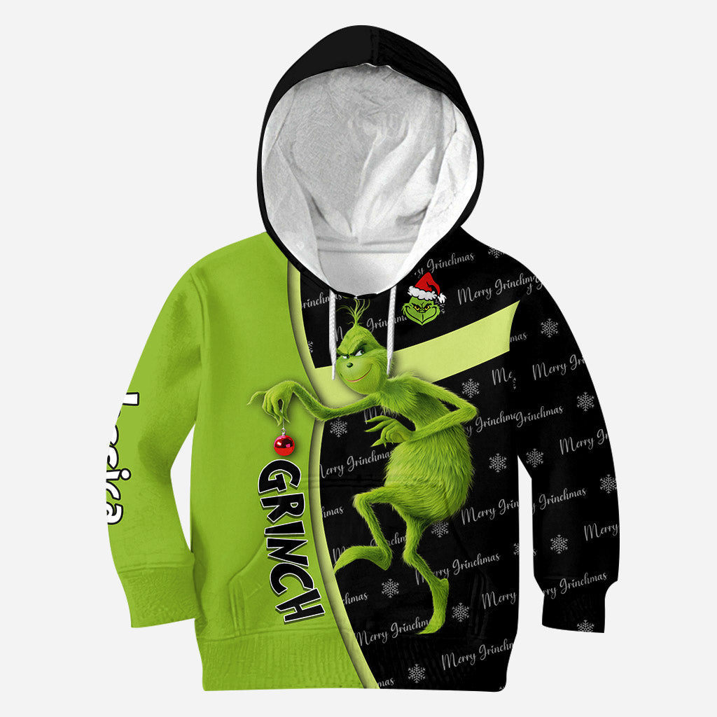Personalized Grinch Hoodie and Leggings Custom Name Gift for Christmas Hoodie & Leggings GradoCreations