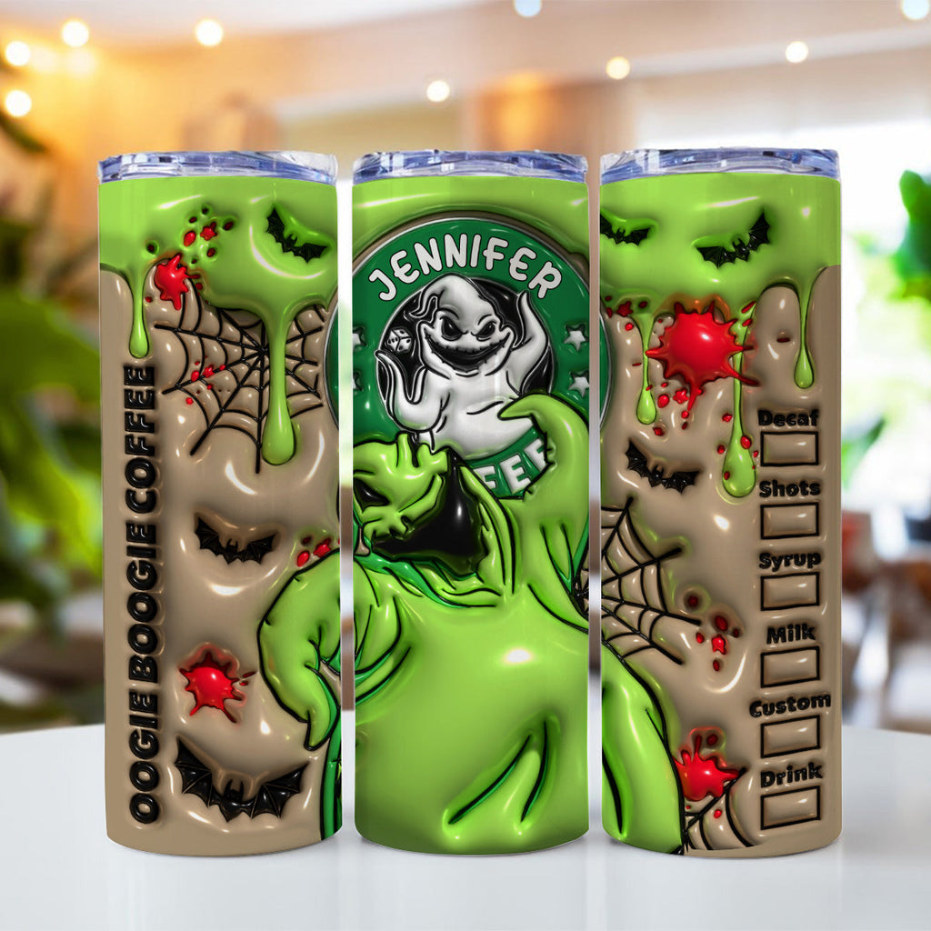 Personalized Halloween Tumbler Unique Gift for Her or Him Skinny Tumbler GradoCreations