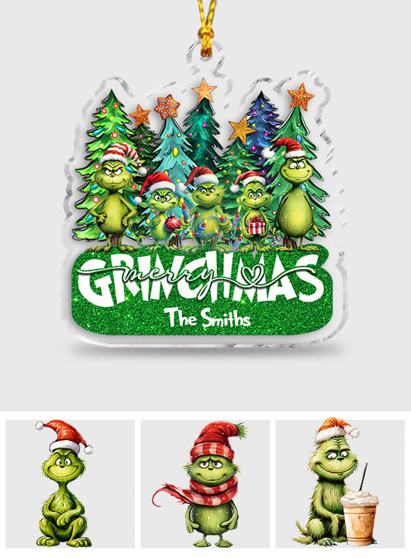 Personalized Grinch Christmas Ornament Custom Name Gift Ornament GradoCreations