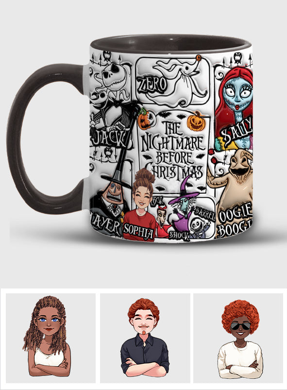 Personalized Nightmare Before Christmas Accent Mug Gift Idea Accent Mug GradoCreations