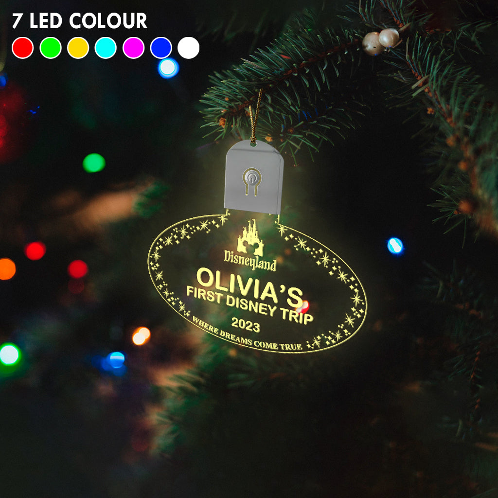 Personalized LED Acrylic Ornament with Custom Name for Christmas Led Acrylic Ornament GradoCreations