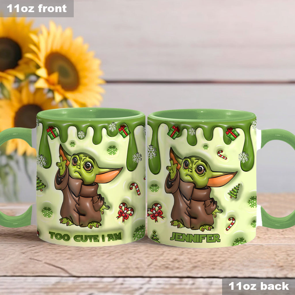 Personalized Cute Character Accent Mug Gift for Mom or Dad Accent Mug GradoCreations