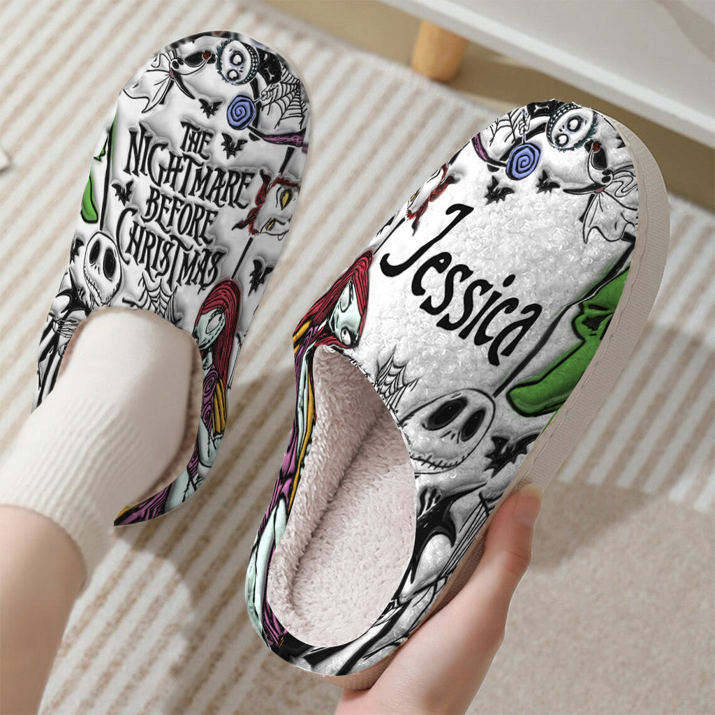 Personalized Nightmare Slippers Cozy Custom Design Gift Slippers GradoCreations