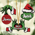 Personalized Grinch Merry Christmas Ornament Gift for Kids One-sided Ornament GradoCreations