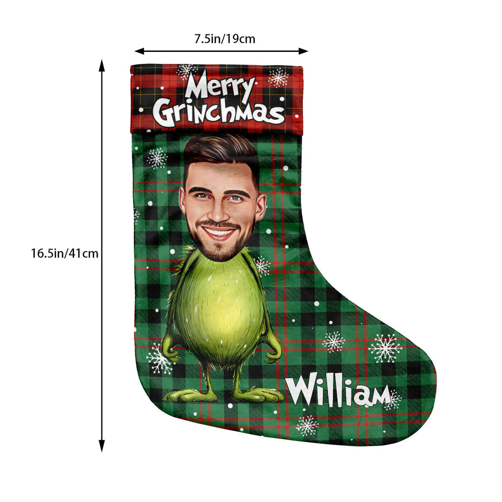 Personalized Merry Grinchmas Christmas Stockings with Custom Names Christmas Stockings GradoCreations