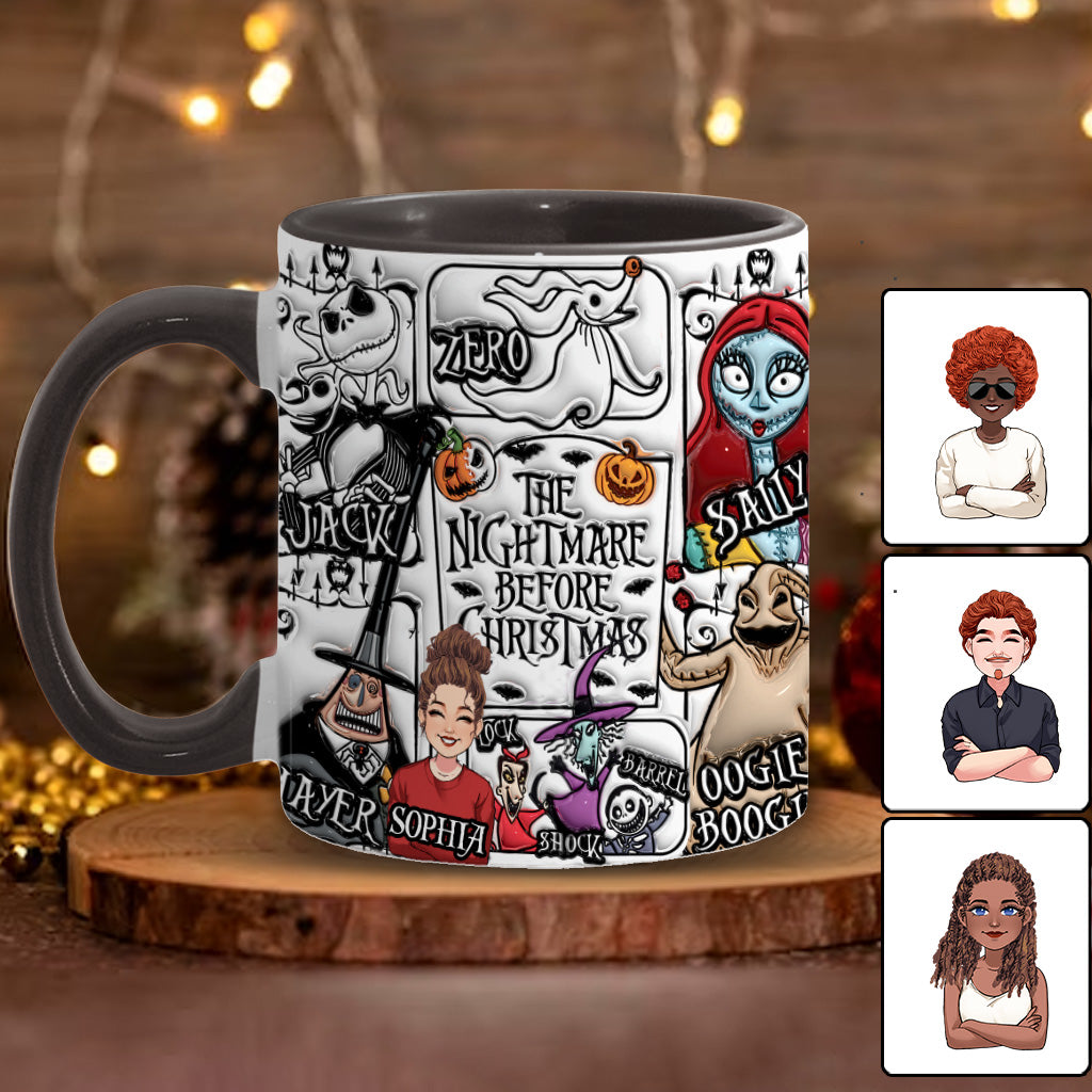 Personalized Nightmare Before Christmas Accent Mug Gift Idea Accent Mug GradoCreations