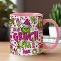 Personalized Grinch Accent Mug Custom Name Holiday Gift Accent Mug GradoCreations