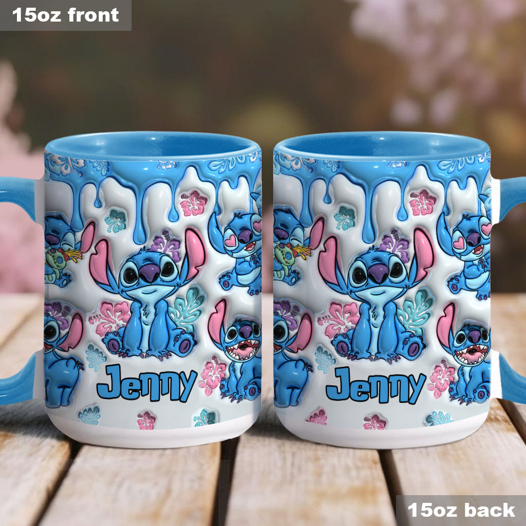 Personalized Ohana Accent Mug with Custom Name Gift for Family Accent Mug GradoCreations