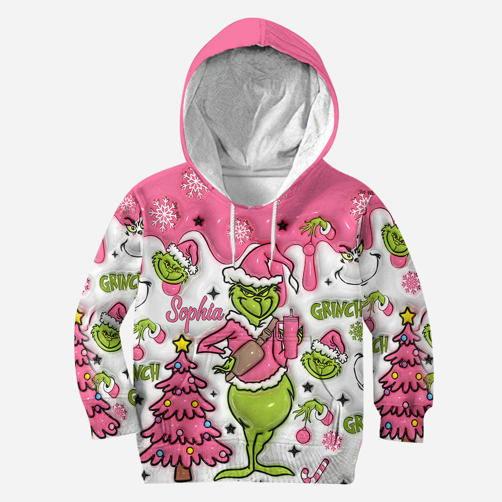 Personalized Pink Snowflakes Hoodie & Leggings Custom Name Gift for Her Hoodie & Leggings GradoCreations