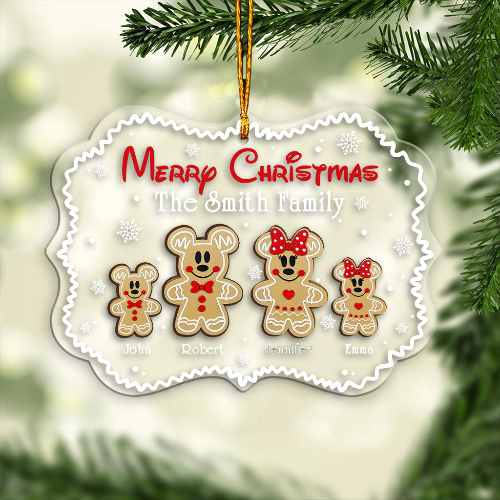 Personalized Christmas Ornament Custom Family Gift Acrylic 3mm One-sided Ornament GradoCreations