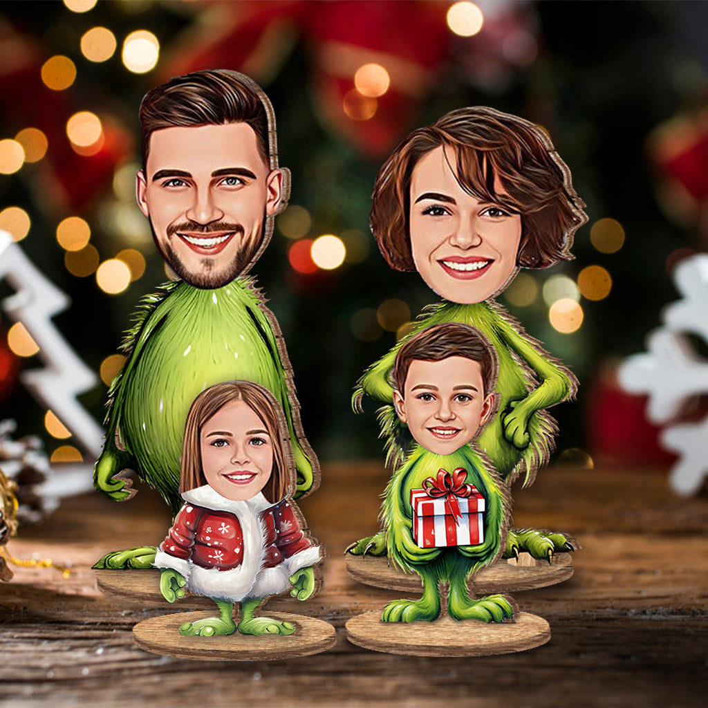 Personalized Grinchmas Freestanding Wood Plaque Christmas Gift Freestanding Wood Plaque GradoCreations