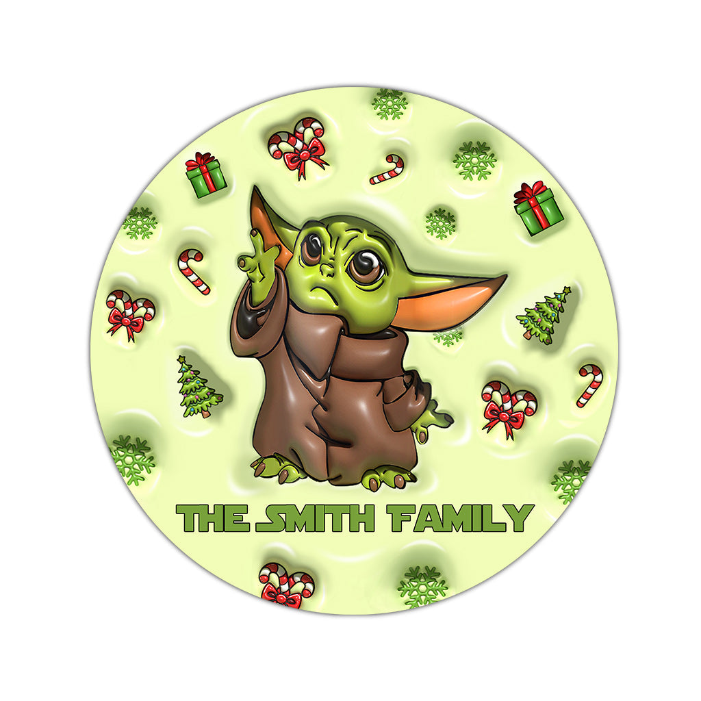 Personalized The Force Round Rug Custom Family Name Gift Round Rug GradoCreations