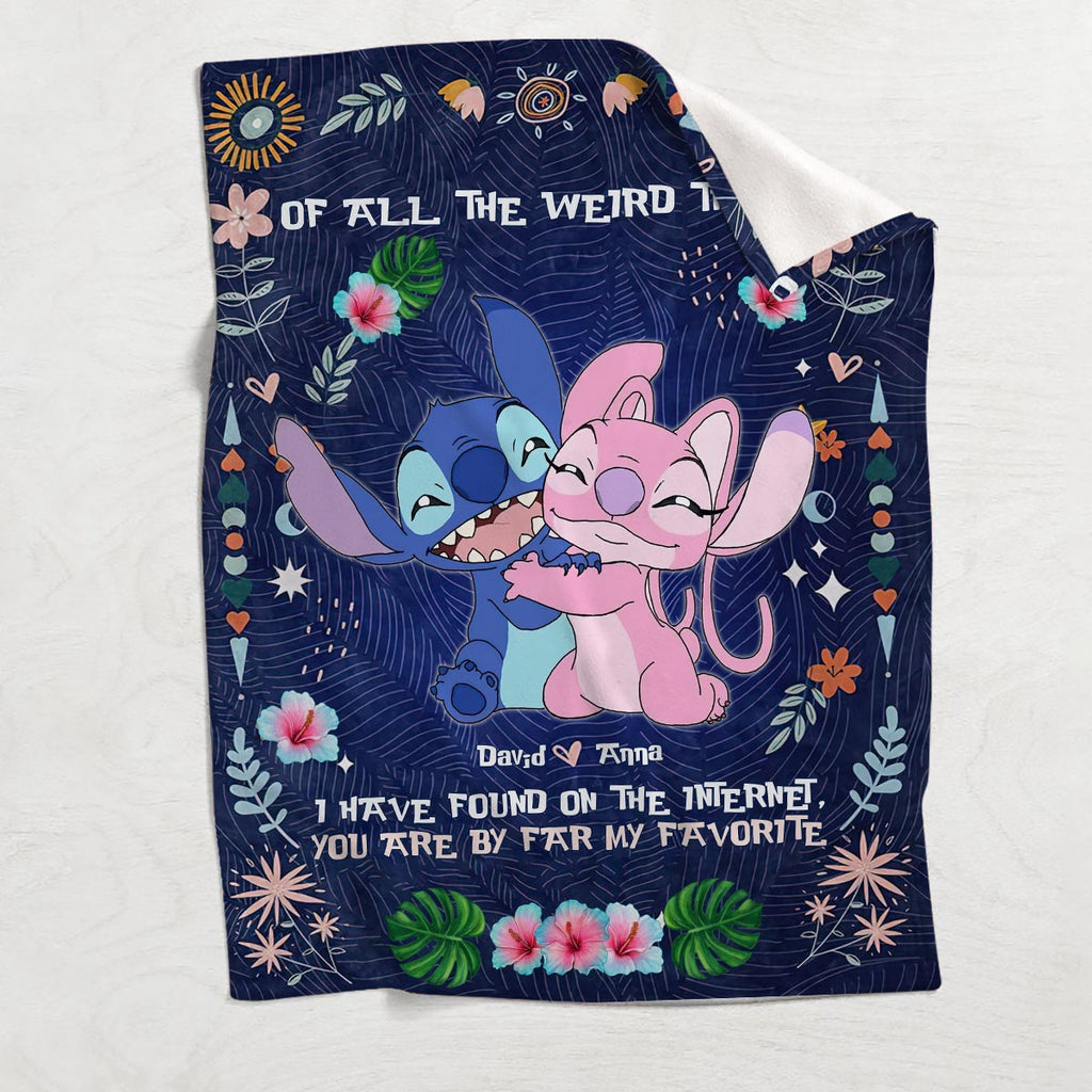 Personalized Ohana Blanket Custom Name Gift for Couples Blanket GradoCreations