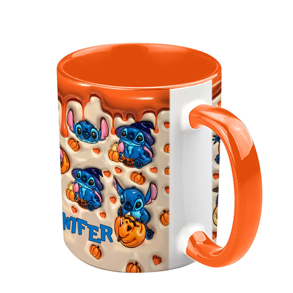 Personalized Halloween Accent Mug with Ohana Design for Kids Accent Mug GradoCreations