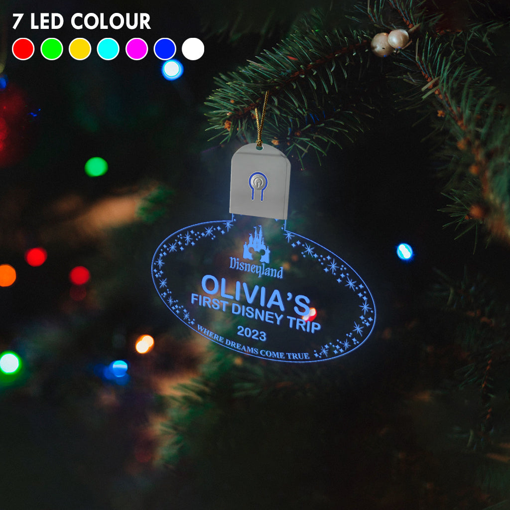 Personalized LED Acrylic Ornament with Custom Name for Christmas Led Acrylic Ornament GradoCreations