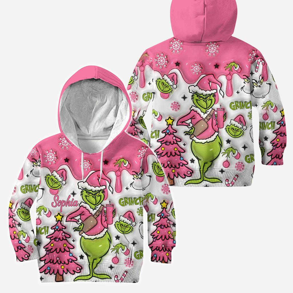 Personalized Pink Snowflakes Hoodie & Leggings Custom Name Gift for Her Hoodie & Leggings GradoCreations